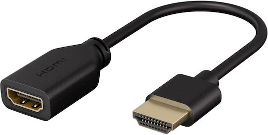 Goobay Cable HDMI male - HDMI female 0.1m Black