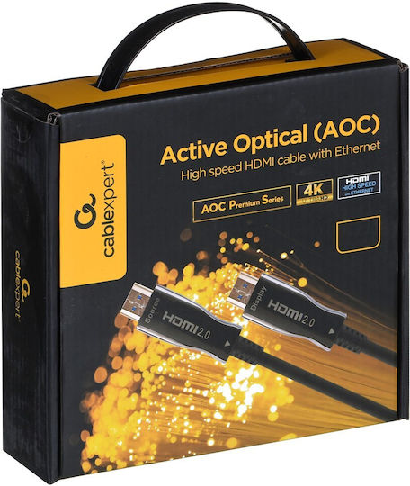 Cablexpert Active Optical HDMI 2.0 Premium High Speed 4K 60Hz HDR Cable HDMI Male - HDMI Male 30m Black