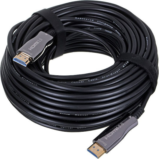 Cablexpert Active Optical HDMI 2.0 Premium High Speed 4K 60Hz HDR Cable HDMI Male - HDMI Male 30m Black