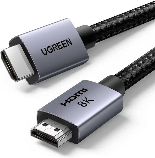 Ugreen Hd171 HDMI 2.1 Ultra High Speed 48Gbps 4K 120Hz HDR VRR Cable HDMI male - HDMI male 3m Γκρι