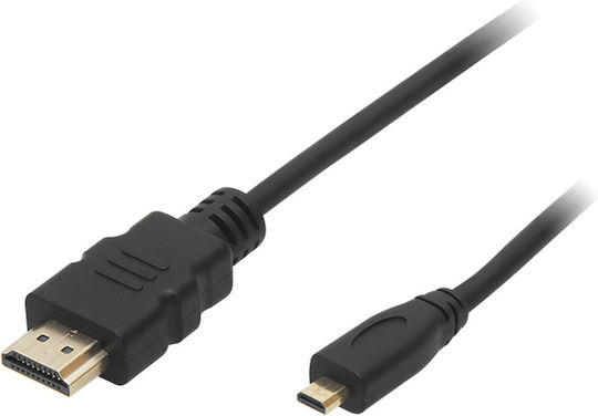 Blow Cable HDMI male - micro HDMI male 3m Μαύρο