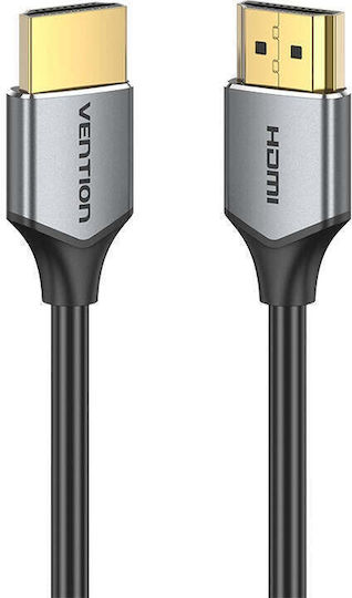 Vention Ultra Thin HDMI 2.0 Premium High Speed 4K 60Hz HDR Cable HDMI male - HDMI male 0.5m Γκρι