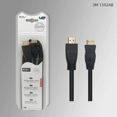 SGL 1592AB Cable HDMI male - mini HDMI male 3m Black