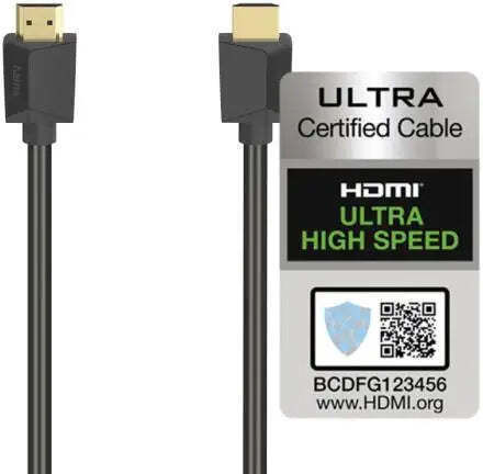 HAMA HDMI 2.1 HDMI Кабел HDMI Мъжки - HDMI Мъжки 2м Черен