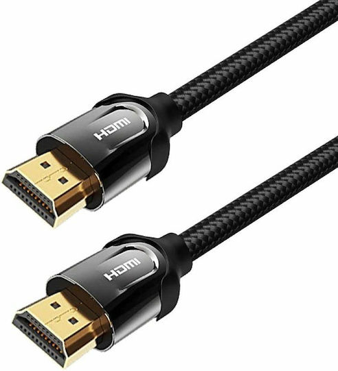 Vention Cabluri HDMI 2.0 Premium High Speed 4K 60Hz HDR Braided HDMI de Sex Masculin - HDMI de Sex Masculin 1m Negru