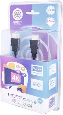 Forever HDMI 2.0 Kabel HDMI-Stecker - HDMI-Stecker 1.5m Schwarz