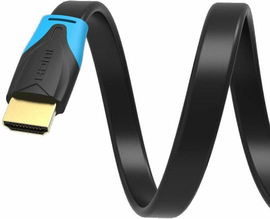 Vention HDMI 2.0 Premium High Speed 4K 60Hz HDR Flat Cable HDMI Male - HDMI Male 1.5m Black