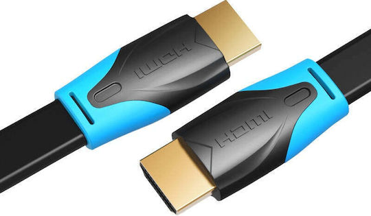 Vention HDMI 2.0 Premium Високоскоростен 4K 60Hz HDR Плосък HDMI Кабел HDMI Мъжки - HDMI Мъжки 0.75м Черен