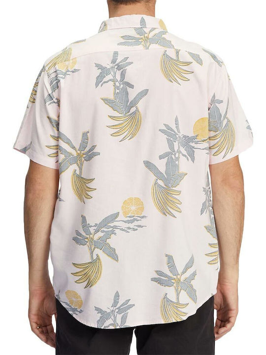 Billabong Sundays Men's Shirt Short Sleeve Floral Pink