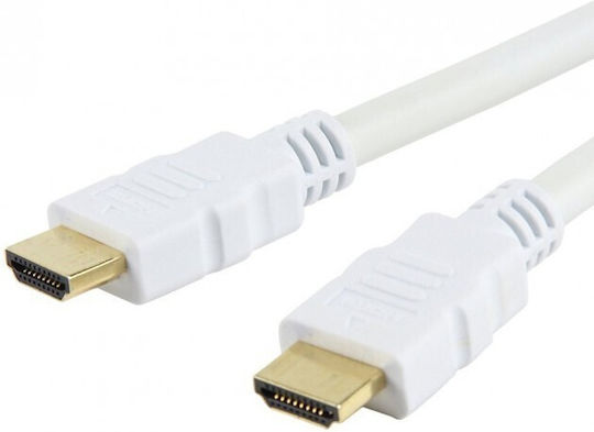 Techly Cable HDMI male - HDMI male 3m Λευκό