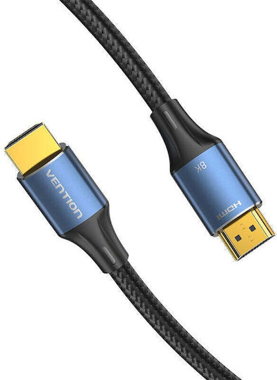 Vention HDMI 2.1 Ultra High Speed 48Gbps 4K 120Hz HDR VRR Cable HDMI male - HDMI male 2m Μπλε