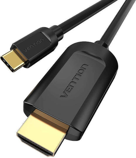 Vention HDMI 1.4 High Speed 1080p 120Hz Cable HDMI male - USB-C male 1.5m Μαύρο