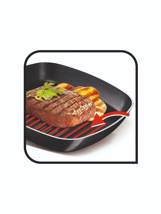 Tefal Simple Cook Γκριλιέρα από Αλουμίνιο με Αντικολλητική Επίστρωση 26cm