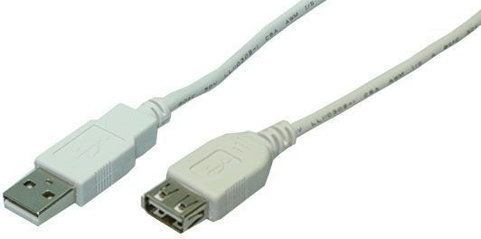 LogiLink 2m USB 2.0 Cable A-Male to A-Female Gray (CU0010)