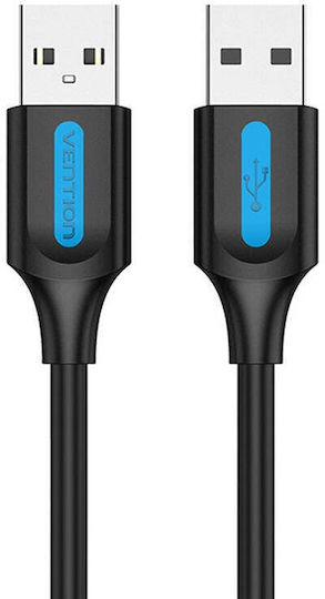 Vention Cablu USB 2.0 USB-A Masculin - USB-B Masculin / USB-A Masculin Negru 1.5m COJBG
