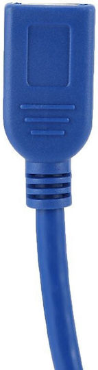 Powertech USB 3.0 Cable USB-A male - USB-A female Μπλε 3m (CAB-U153)