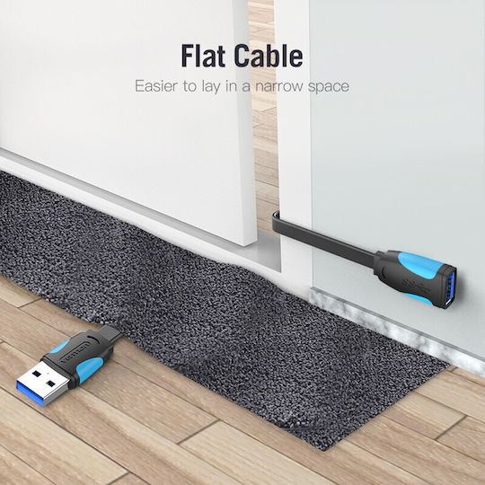 Vention USB 3.0 Cable USB-A male - USB-A female Μαύρο 2m VAS-A13-B200