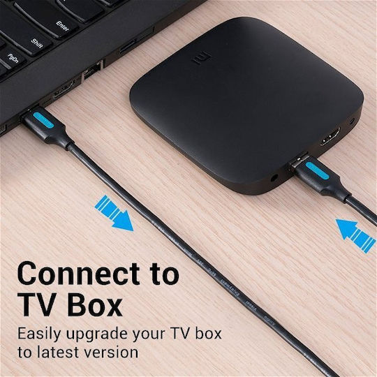 Vention USB 2.0 Kabel USB-A-Stecker - USB-B-Stecker USB-A-Stecker Schwarz 1m COJBF