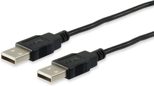 Equip USB 2.0 Cablu USB-A - USB-A Negru 1.8m 128870