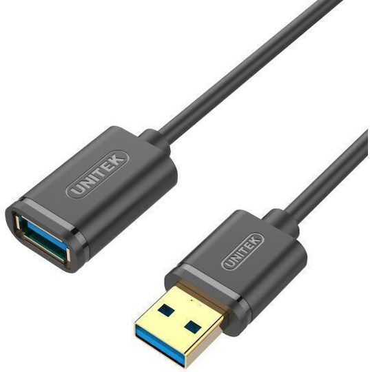 Unitek USB 3.1 Cable USB-A male - USB-A female Μαύρο 1.5m (Y-C458GBK)