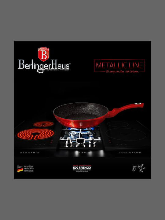 Berlinger Haus Metallic Line Τηγάνι από Αλουμίνιο με Επίστρωση από Πέτρα Burgundy Collection 20cm