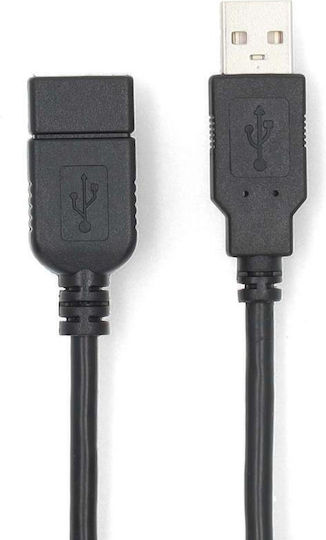 Nedis USB 2.0 Kabel USB-A-Stecker - USB-A-Buchse Schwarz 1m CCGL60010BK10
