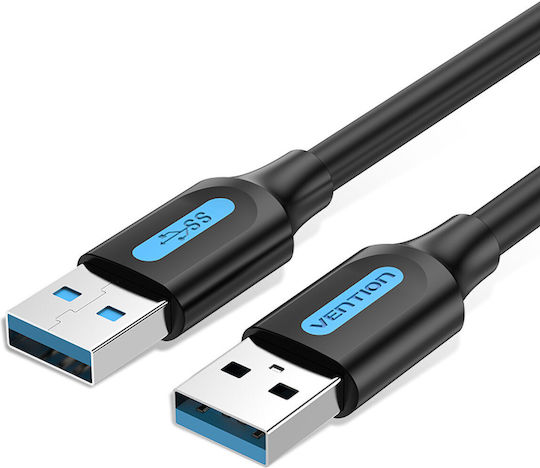 Vention USB 3.0 Kabel USB-A-Stecker - USB-B-Stecker / USB-A-Stecker Schwarz 3m CONBI