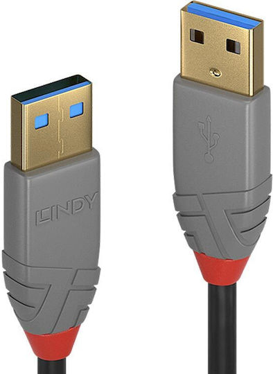 Lindy USB 3.0 Cablu USB-A - USB-A Negru 3m 36753