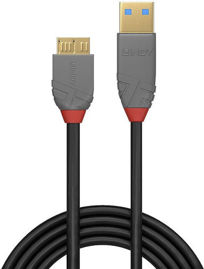 Lindy USB 2.0 Cable USB-A male - Μαύρο 0.5m 36765