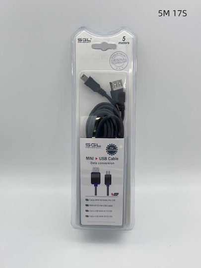 SGL USB 2.0 Cablu USB-A female - mini USB-A Negru 1.5m 097480
