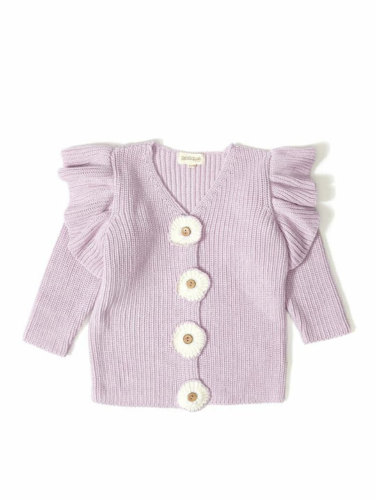 Kids Cardigan Purple