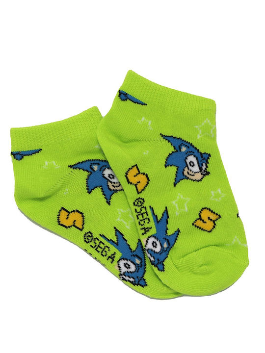 Sega Kids' Ankle Socks Sonic Green