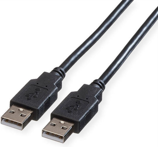 Roline USB 2.0 Cable USB-A male - USB-A male Μαύρο 3m (11.02.8930-100)