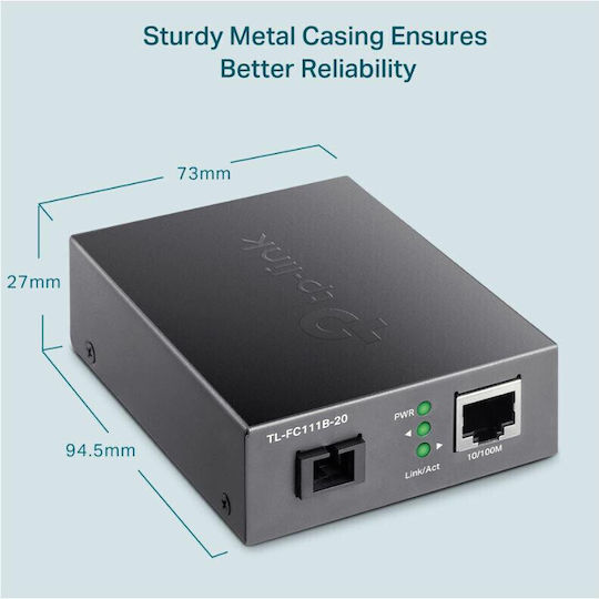 TP-LINK v1 Медиен конвертор 1бр (TL-FC111B-20)