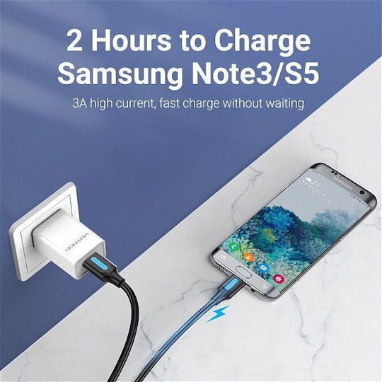Vention Regular USB 3.0 to micro USB Cable Μαύρο 0.5m 1τμχ