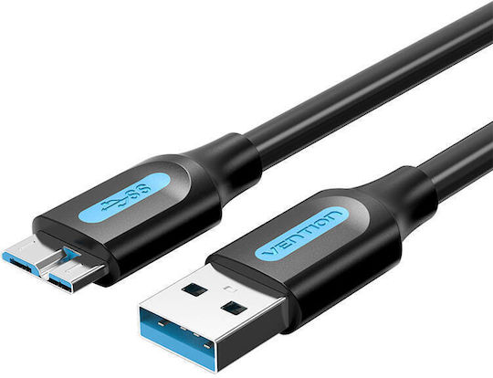 Vention Regular USB 3.0 to micro USB Cable Μαύρο 0.25m (COPBC)