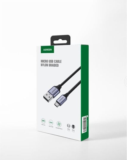 Ugreen US290 1m Regular USB 2.0 to micro USB Cable Silver (60151)