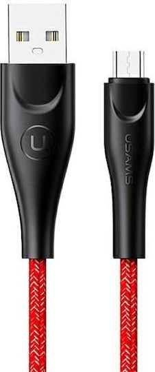 Usams SJ399 U41 Плетена USB 2.0 до микро USB кабел Червен 3м 1бр