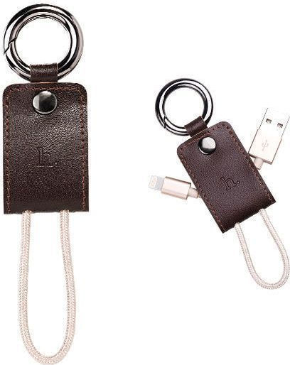 Hoco Keychain USB 2.0 to micro USB Cable Καφέ 0.15m (UPL19M)