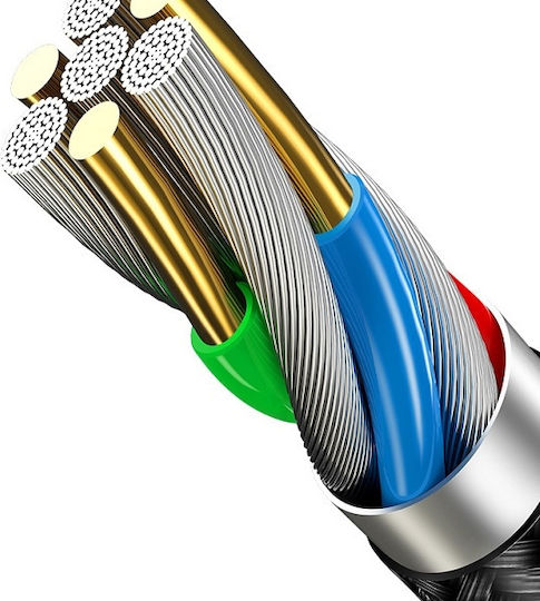 Usams U5 Плетена USB 2.0 до микро USB кабел Червен 1.2м (SJ224USB02) 1бр