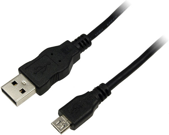 LogiLink CU0057 Regular USB 2.0 to micro USB Cable Μαύρο 0.6m (CU0057) 1τμχ