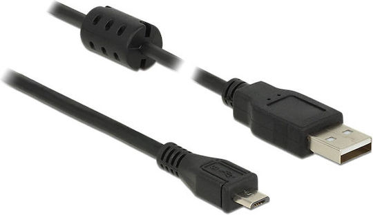 DeLock Regular USB 2.0 to micro USB Cable Μαύρο 2m (82335)