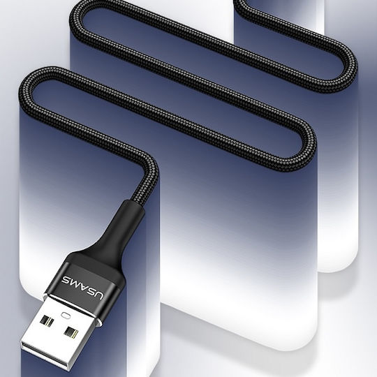 Usams Плетена USB 2.0 до микро USB кабел Черен 1.2м (SJ224) 1бр