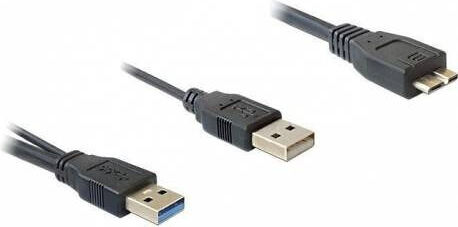 DeLock 82909 Regulär USB 3.0 auf Micro-USB-Kabel Schwarz 0.2m (82909) 1Stück