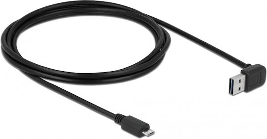 DeLock Ъгъл (90°) USB 2.0 до микро USB кабел Черен 1м (83535) 1бр