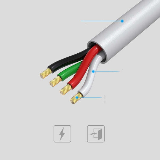 Remax RC-134m 1m Regular USB 2.0 to micro USB Cable White
