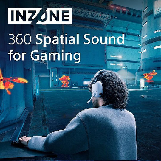 Sony INZONE H9 Drahtlos Über Ohr Gaming-Headset mit Bluetooth-Konnektivität Weiß für PS4
