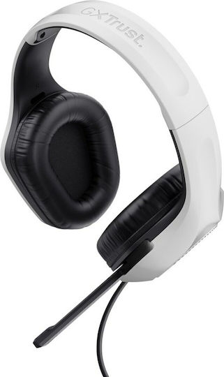 Trust GXT 415W Zirox Over Ear Gaming Headset με σύνδεση 3.5mm Λευκό for Nintendo Switch / PC / PS4 / PS5 / XBOX