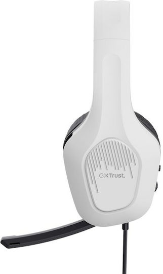 Trust GXT 415W Zirox Over Ear Gaming Headset με σύνδεση 3.5mm Λευκό for Nintendo Switch / PC / PS4 / PS5 / XBOX