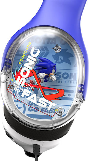 PDP Sonic Go Fast Über Ohr Gaming-Headset mit 3,5 mm Verbindung Blau für Nintendo Switch
